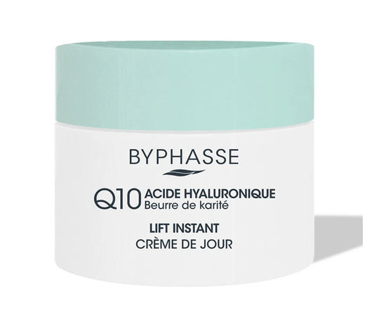 Byphasse Crème de Jour Lift Instant Q10 – Acide Hyaluronique – Beurre de Karité - 50ml